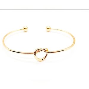 Gold Tone Forever Love Knot Cuff ~ Friendship Bracelet (NWOT)